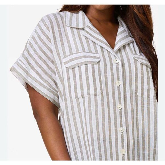 NWT Cato size 26/28 100% cotton relaxed fit button up. - Picture 1 of 6